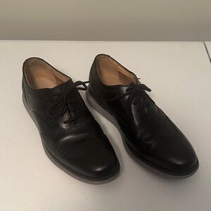 Cole Haan Black Leather Wing Tip